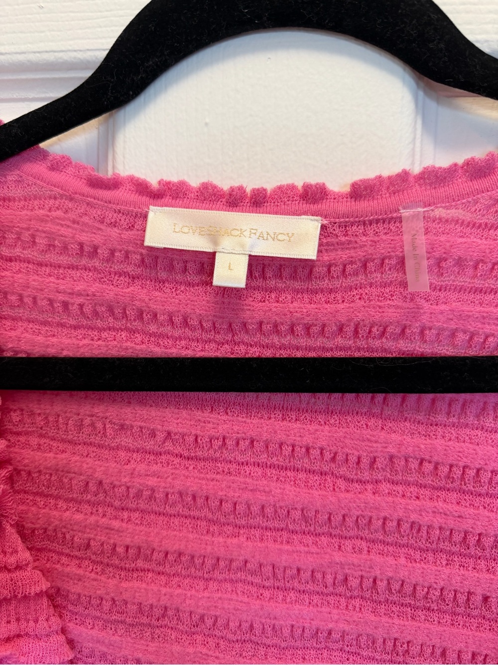 LoveShackFancy Pink Ruffle Cardigan - Picture 2 of 4